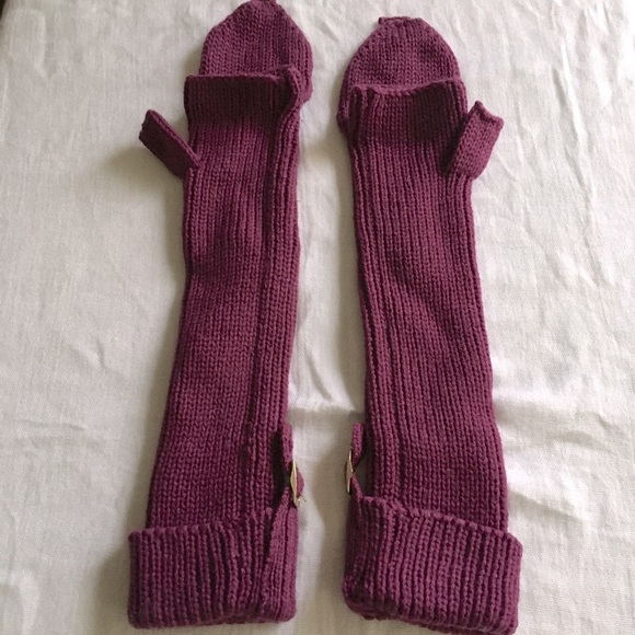 Fingerless mittens with flap arm warmers - Picture 2 of 9